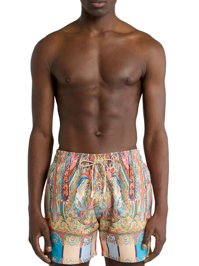 COSTUME CON STAMPA PAISLEY FLOREALE PIAZZATA