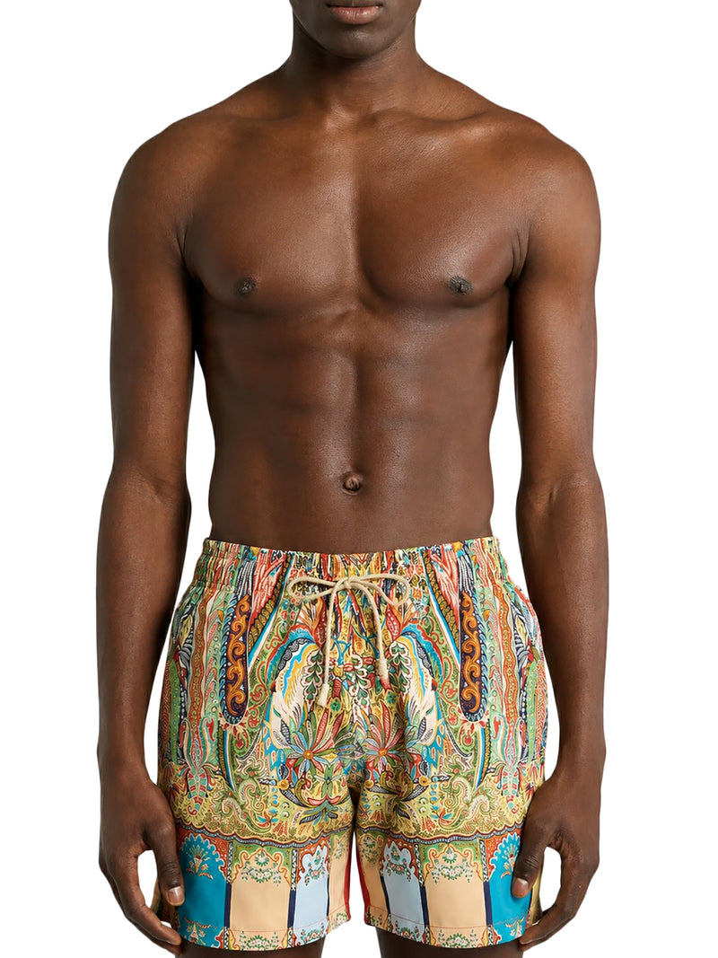 COSTUME CON STAMPA PAISLEY FLOREALE PIAZZATA