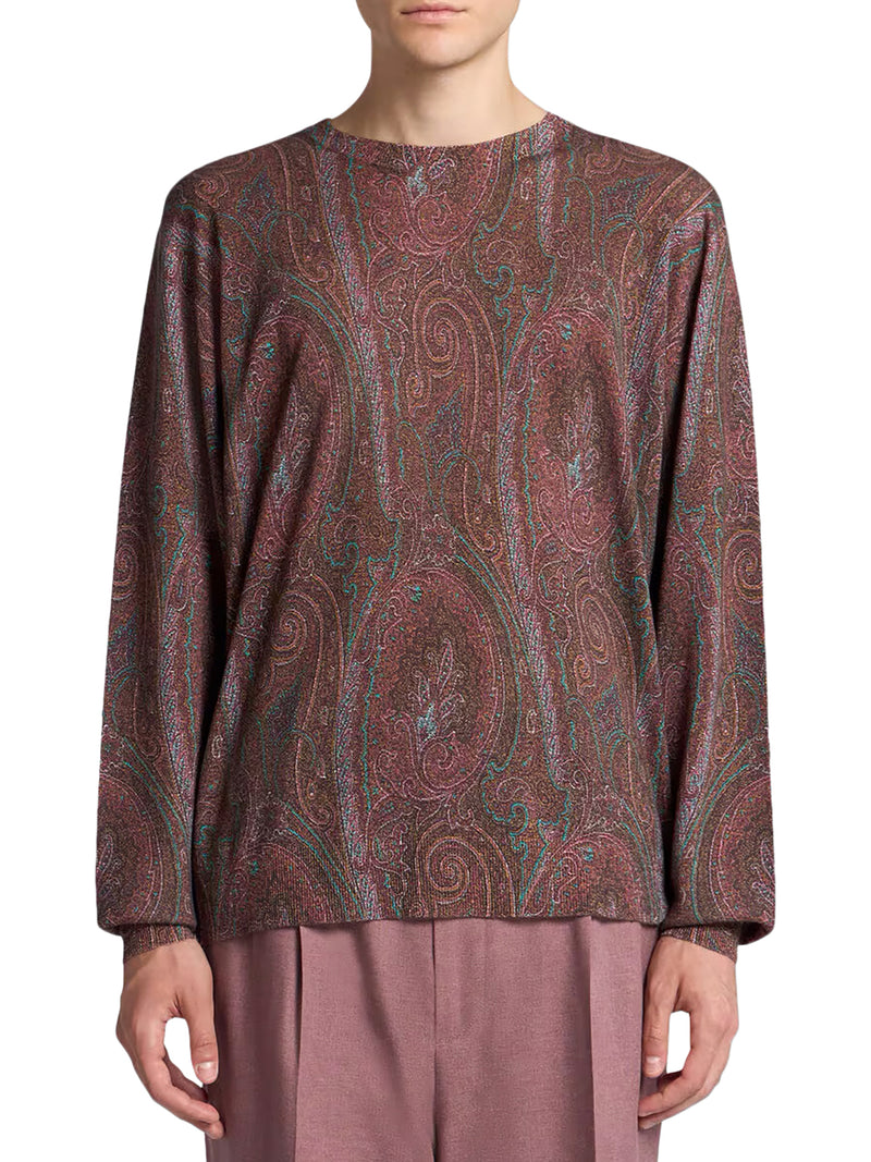 MAGLIA PAISLEY IN MISTO SETA E CASHMERE