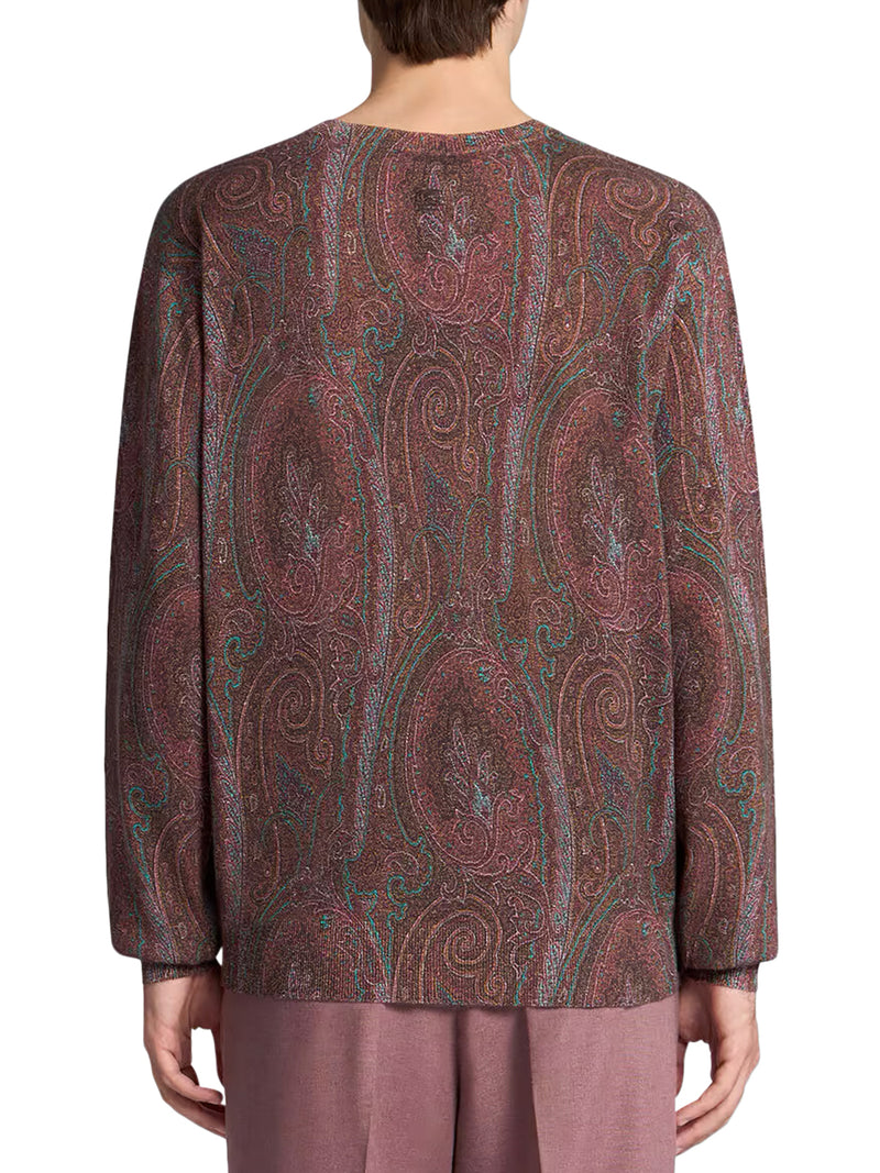 MAGLIA PAISLEY IN MISTO SETA E CASHMERE