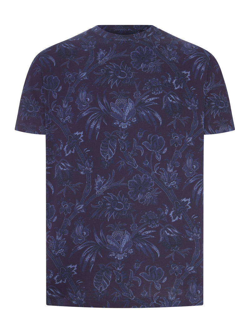 T-SHIRT IN JERSEY DI COTONE CON MOTIVO PAISLEY FLOREALE