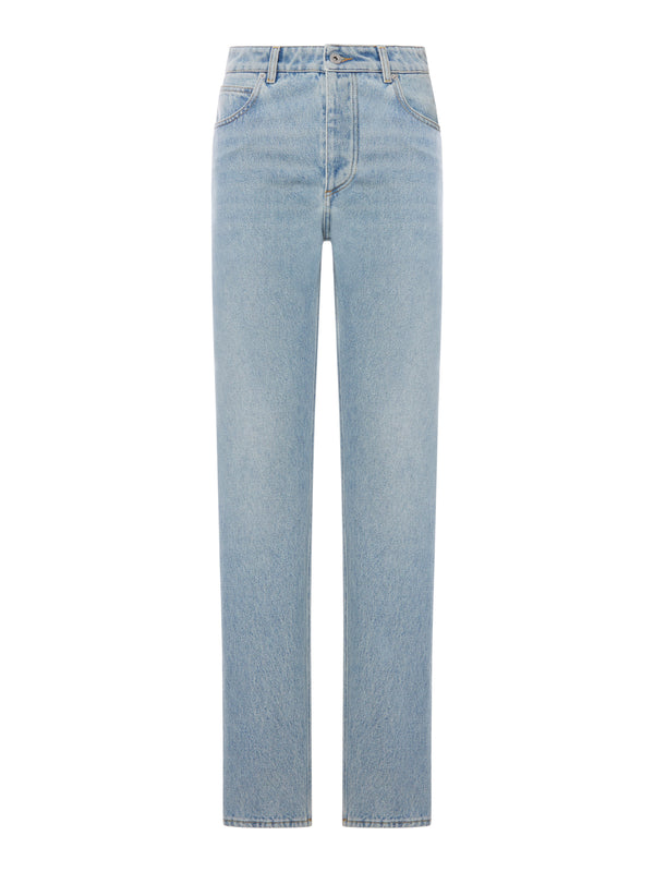 JEANS DRITTI IN DENIM LAVAGGIO CHIARO