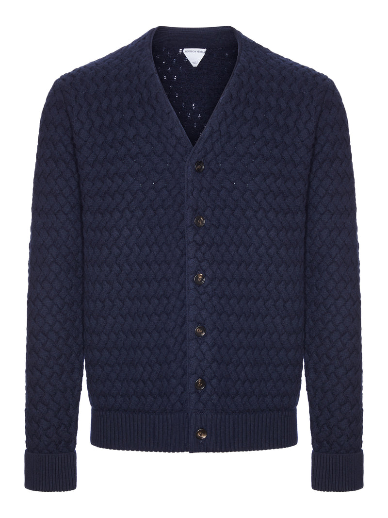 CARDIGAN INTRECCIATO IN LANA