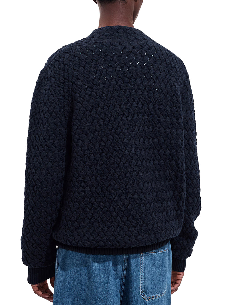 CARDIGAN INTRECCIATO IN LANA