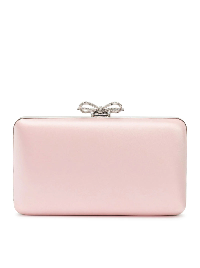 CLUTCH IN SATIN CON DETTAGLI GIOIELLO