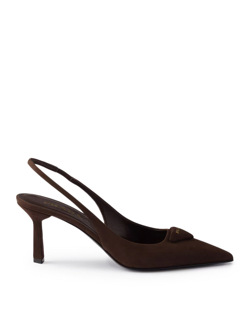 DÉCOLLETÉ SLINGBACK IN PELLE SCAMOSCIATA