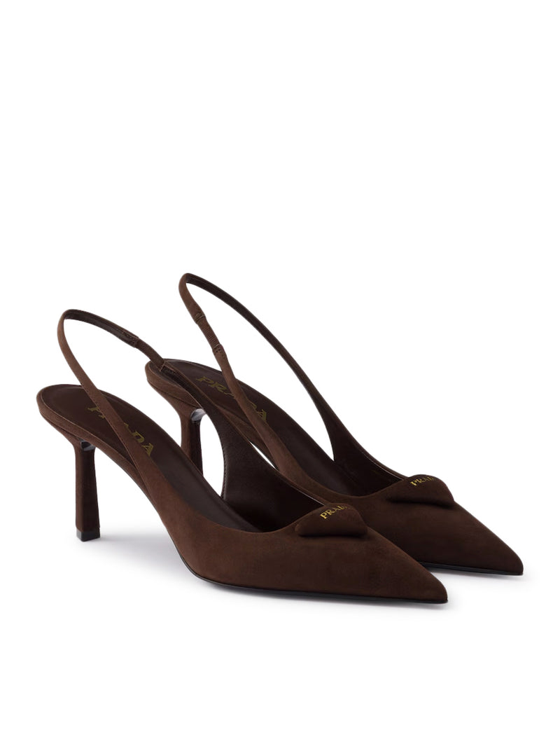 DÉCOLLETÉ SLINGBACK IN PELLE SCAMOSCIATA