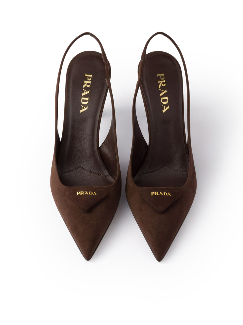 DÉCOLLETÉ SLINGBACK IN PELLE SCAMOSCIATA