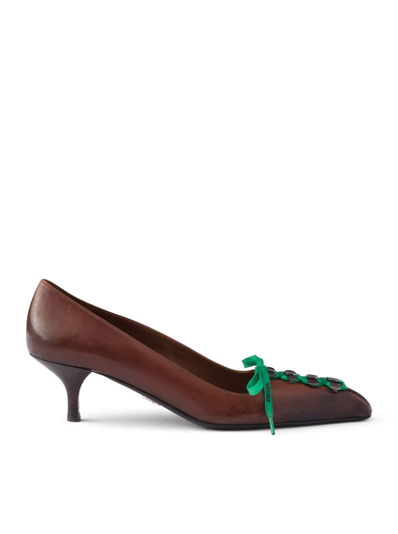 DÉCOLLETÉ IN PELLE EFFETTO ANTICATO