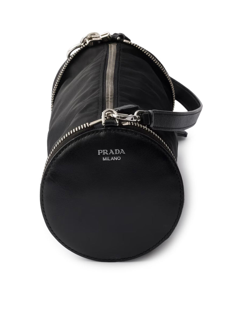 MINI BORSA RIPIEGABILE IN RE-NYLON E PELLE