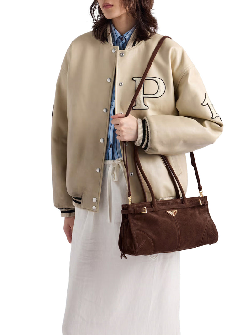 BORSA A MANO PRADA BONNIE MEDIUM IN PELLE SCAMOSCIATA