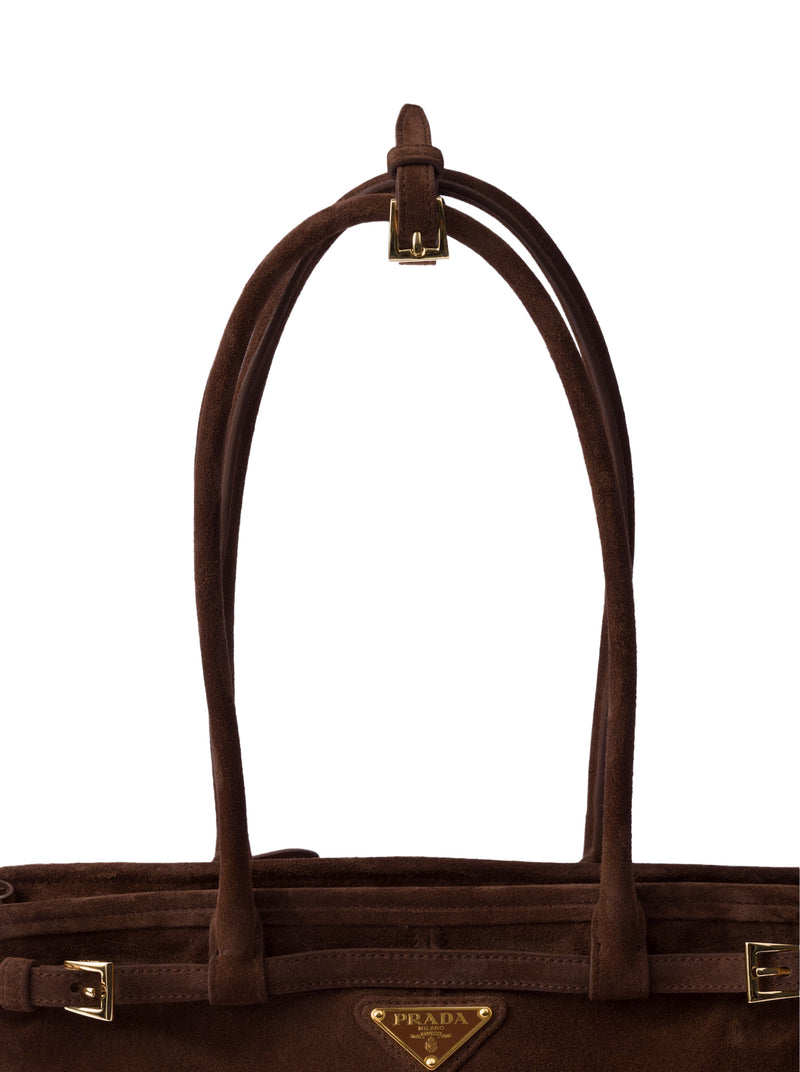 BORSA A MANO PRADA BONNIE MEDIUM IN PELLE SCAMOSCIATA