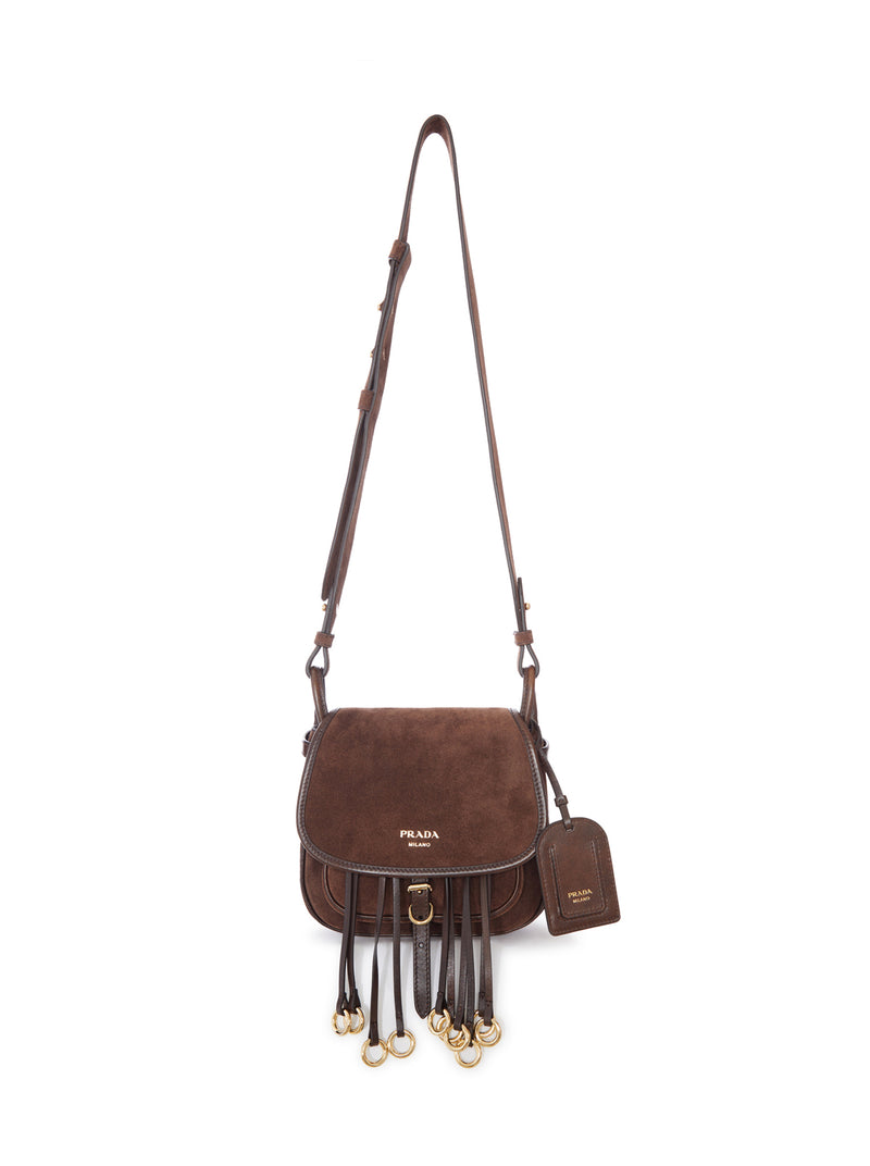 BORSA A TRACOLLA IN CAMOSCIO CON FRANGE