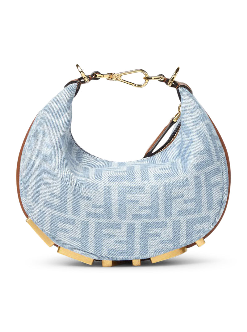 FENDIGRAPHY MINI BAG IN DENIM FF BLU CHIARO