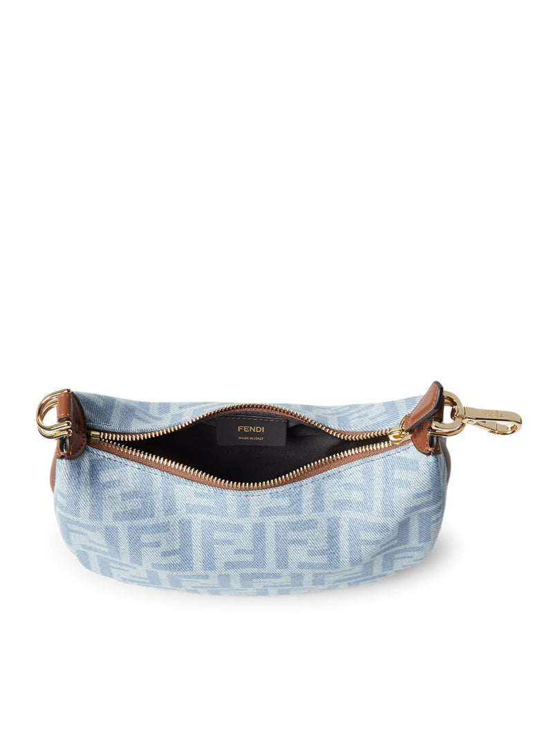 FENDIGRAPHY MINI BAG IN DENIM FF BLU CHIARO
