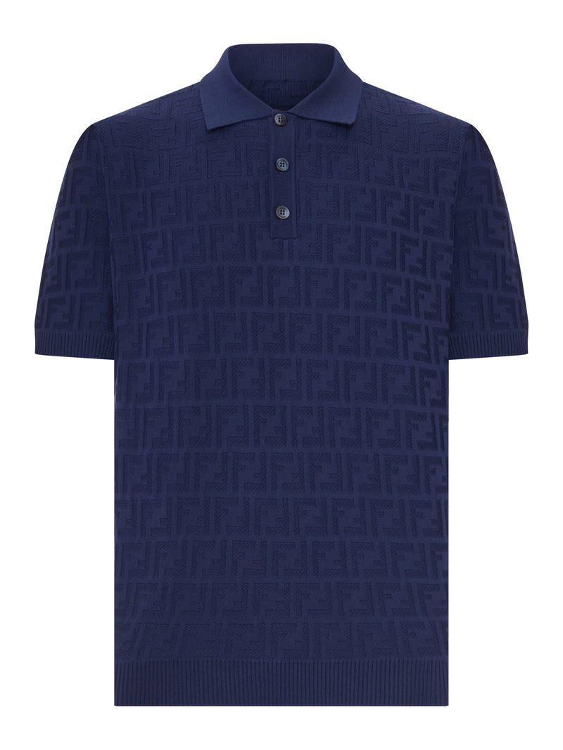 POLO IN COTONE TRICOT BLU SCURO