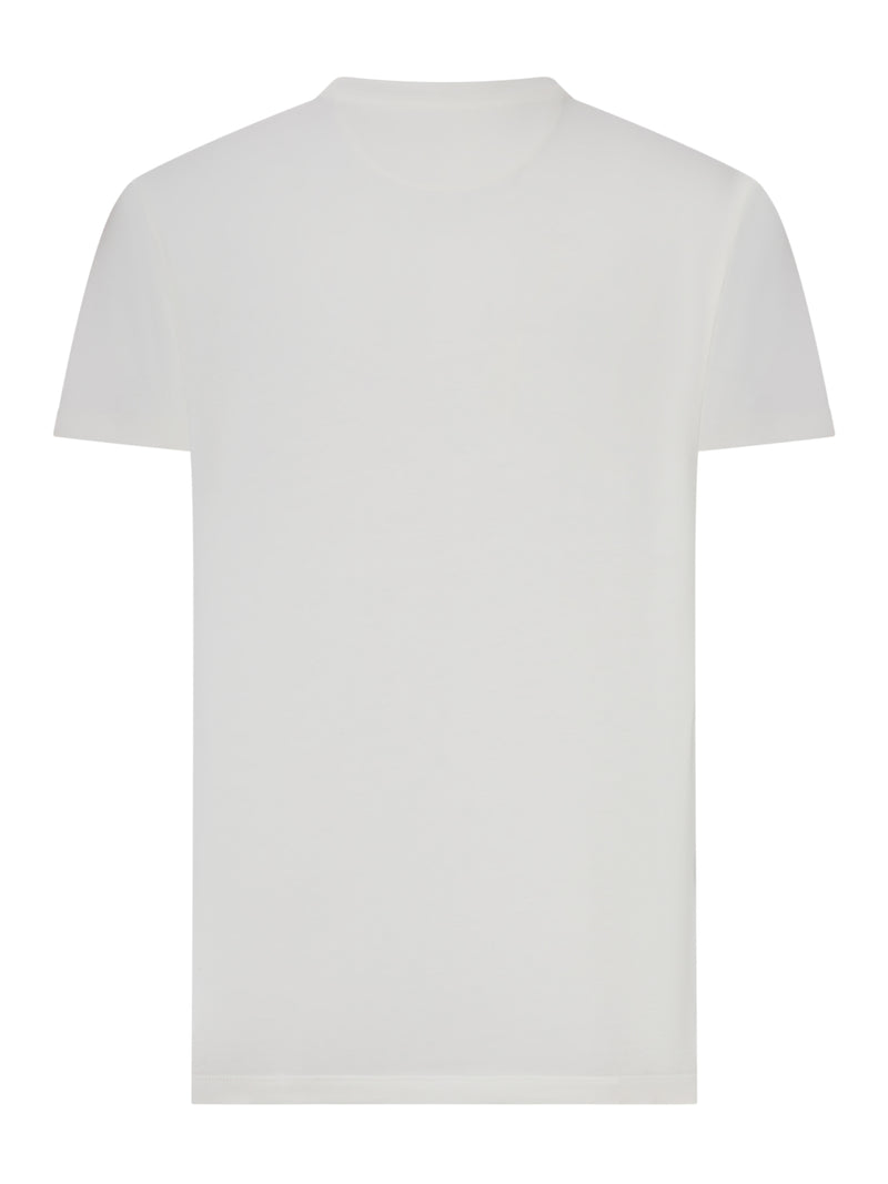 T-SHIRT IN COTONE BIANCO CON LOGO FRONTALE