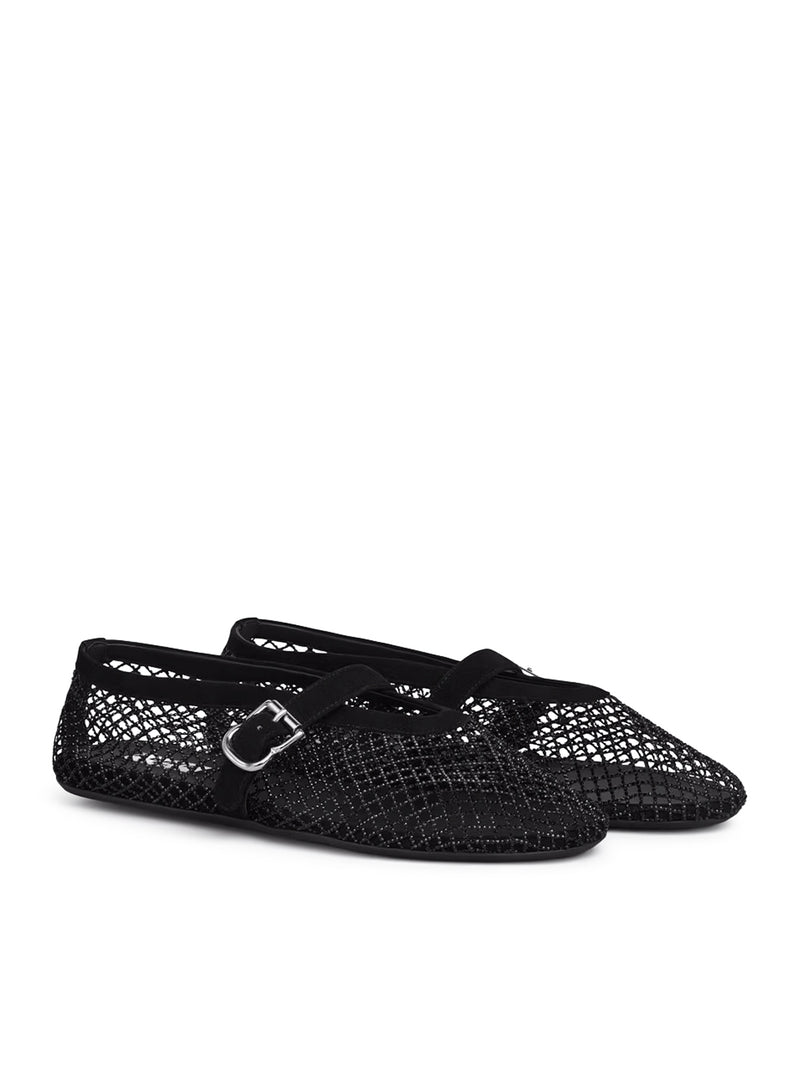BALLERINE FLAT IN RETE CON STRASS