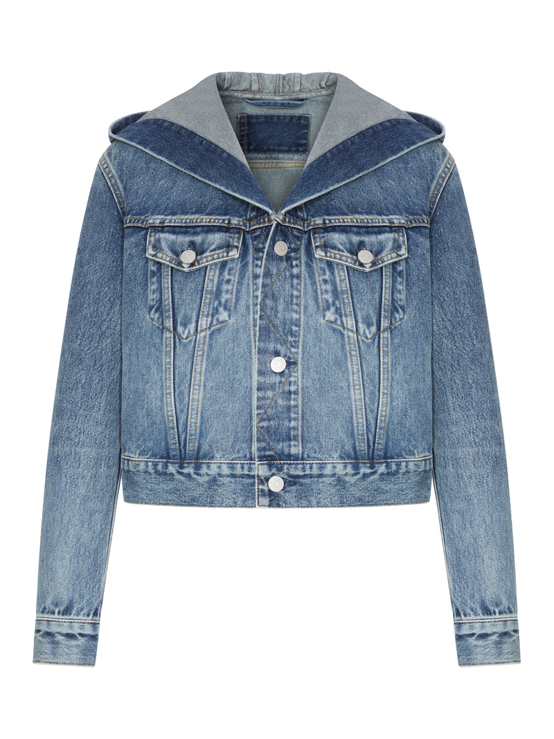GIACCA DI JEANS CON CAPPUCCIO