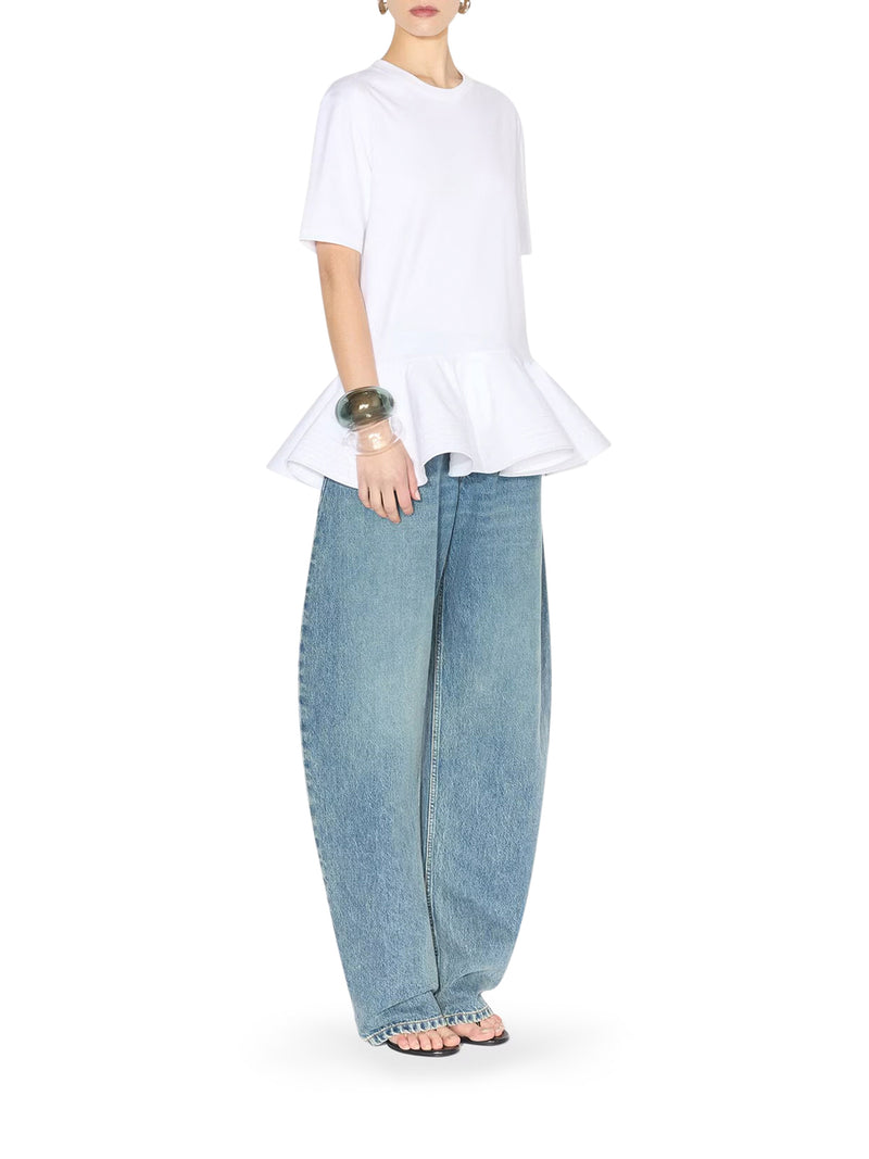 T-SHIRT IN JERSEY DI COTONE CON CRINOLINA