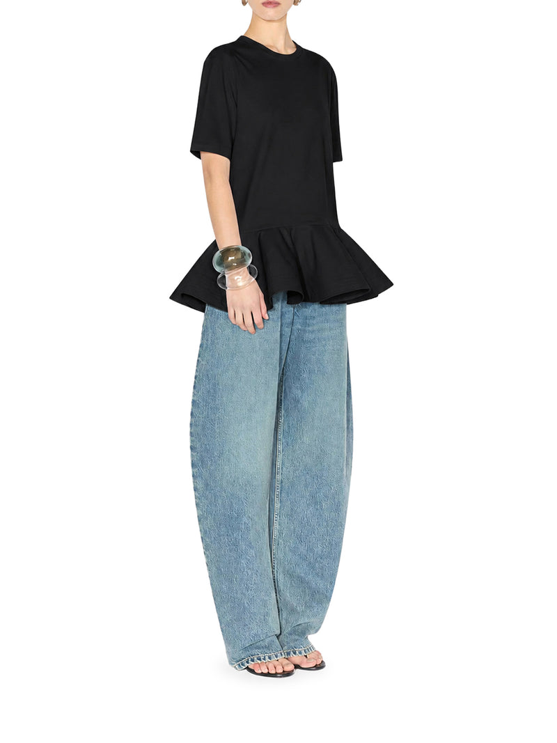 T-SHIRT IN JERSEY DI COTONE CON CRINOLINA