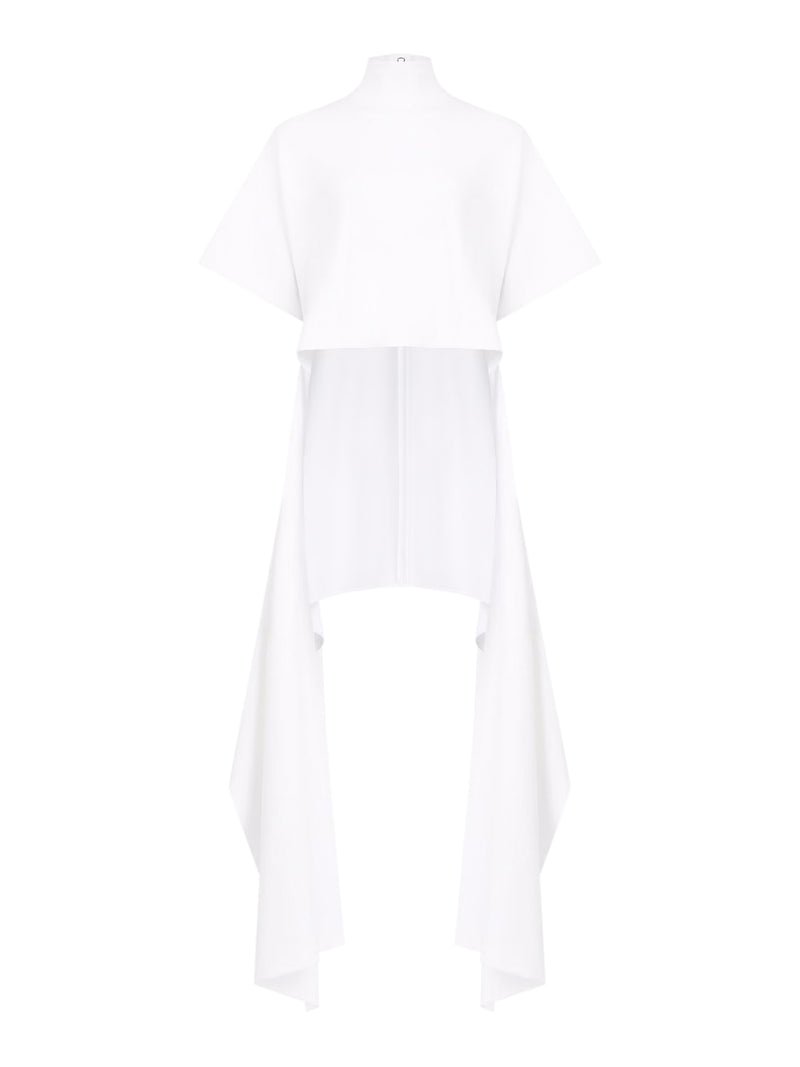 T-SHIRT ASIMMETRICA IN JERSEY DI COTONE