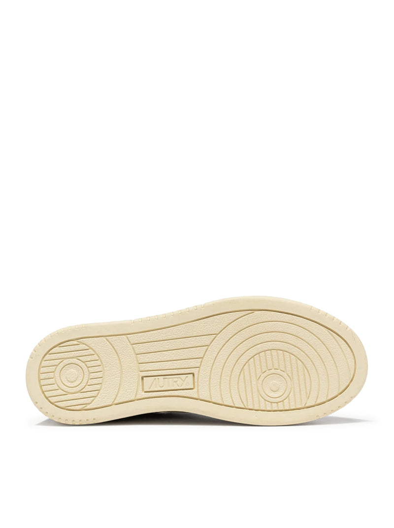 SNEAKERS MEDALIST LOW IN PELLE E SUEDE BIANCA E ORO