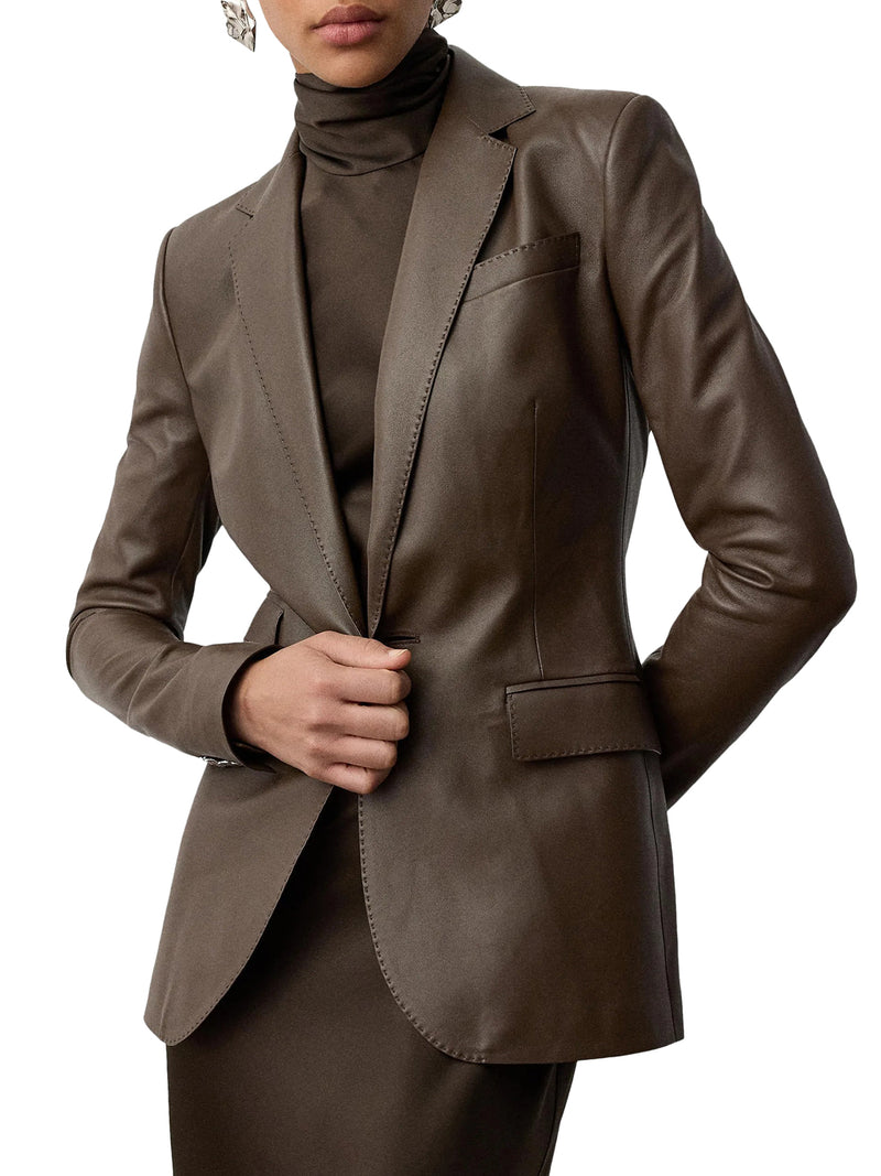 BLAZER PARKER IN NAPPA LISCIA
