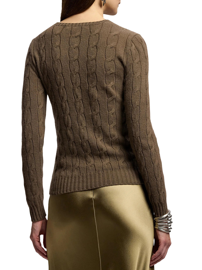 MAGLIA A GIROCOLLO IN CASHMERE A TRECCE