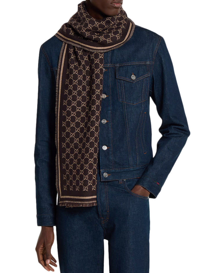 SCIARPA IN LANA GG JACQUARD