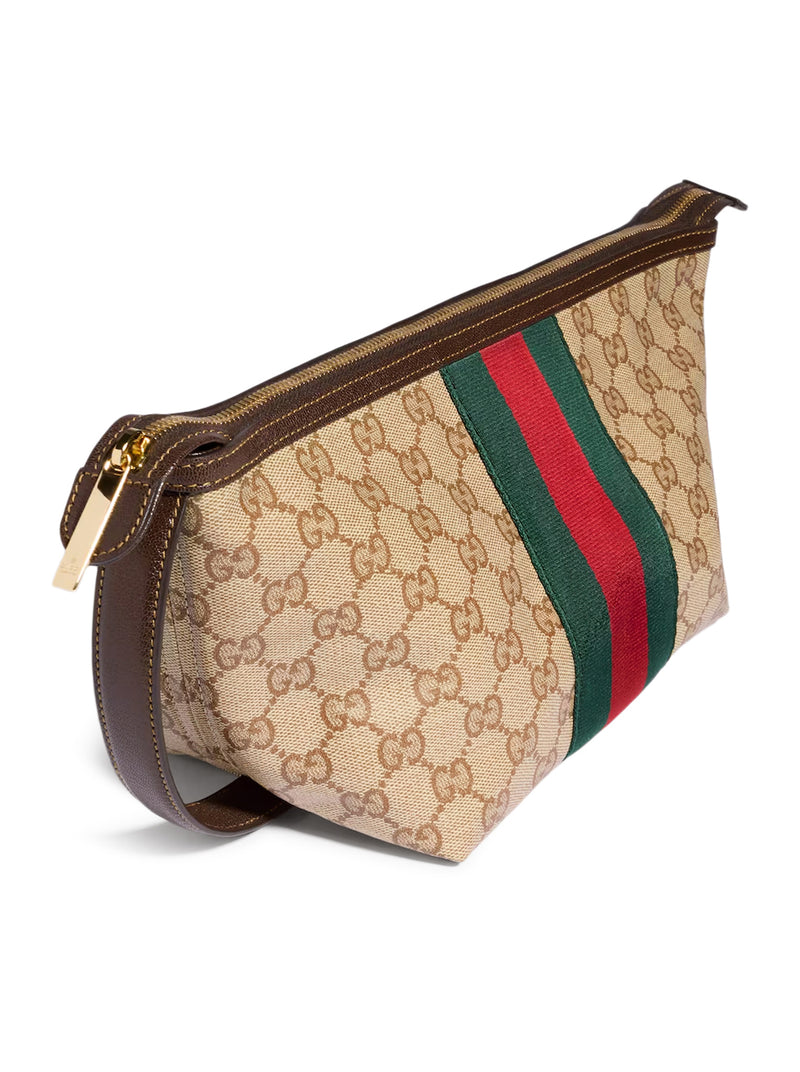 TOILETRY CASE PICCOLA GG CON NASTRO WEB