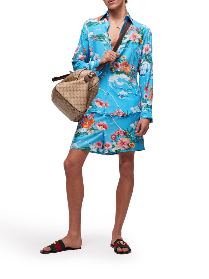 CAMICIA IN TESSUTO FLUIDO STAMPATO