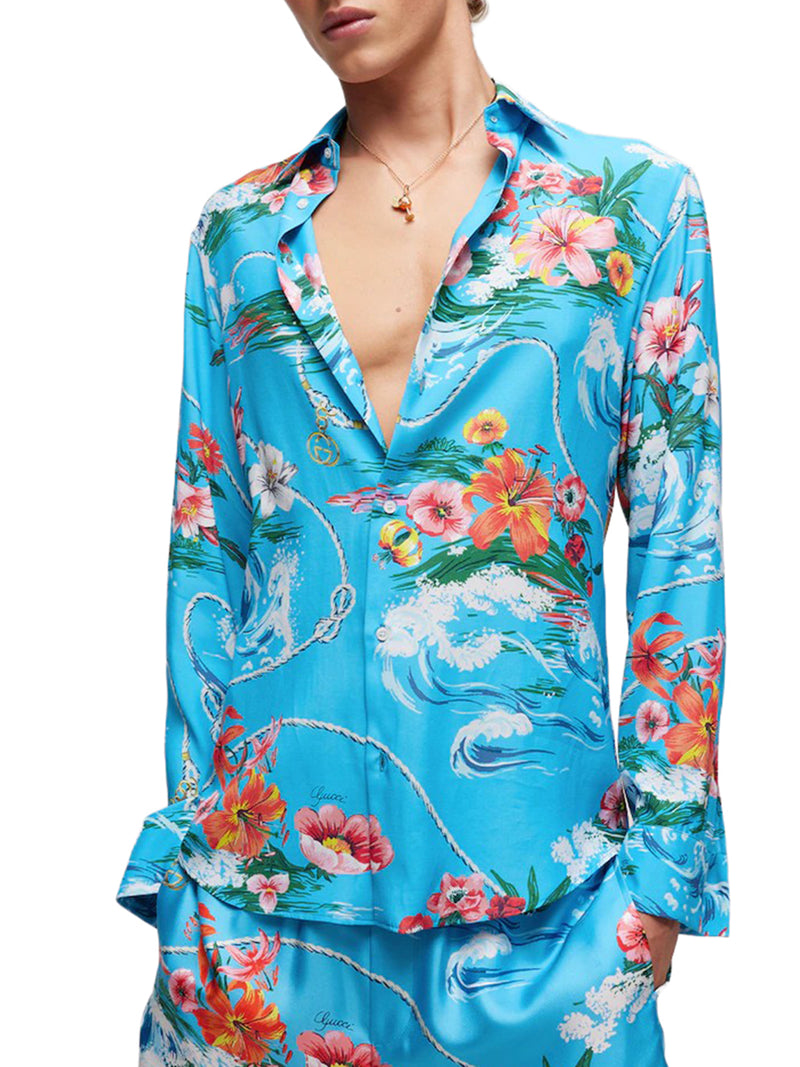 CAMICIA IN TESSUTO FLUIDO STAMPATO
