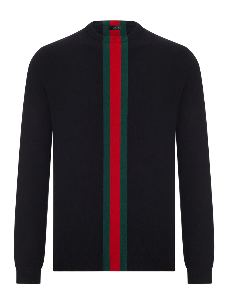 MAGLIA IN LANA CASHMERE CON BANDA WEB