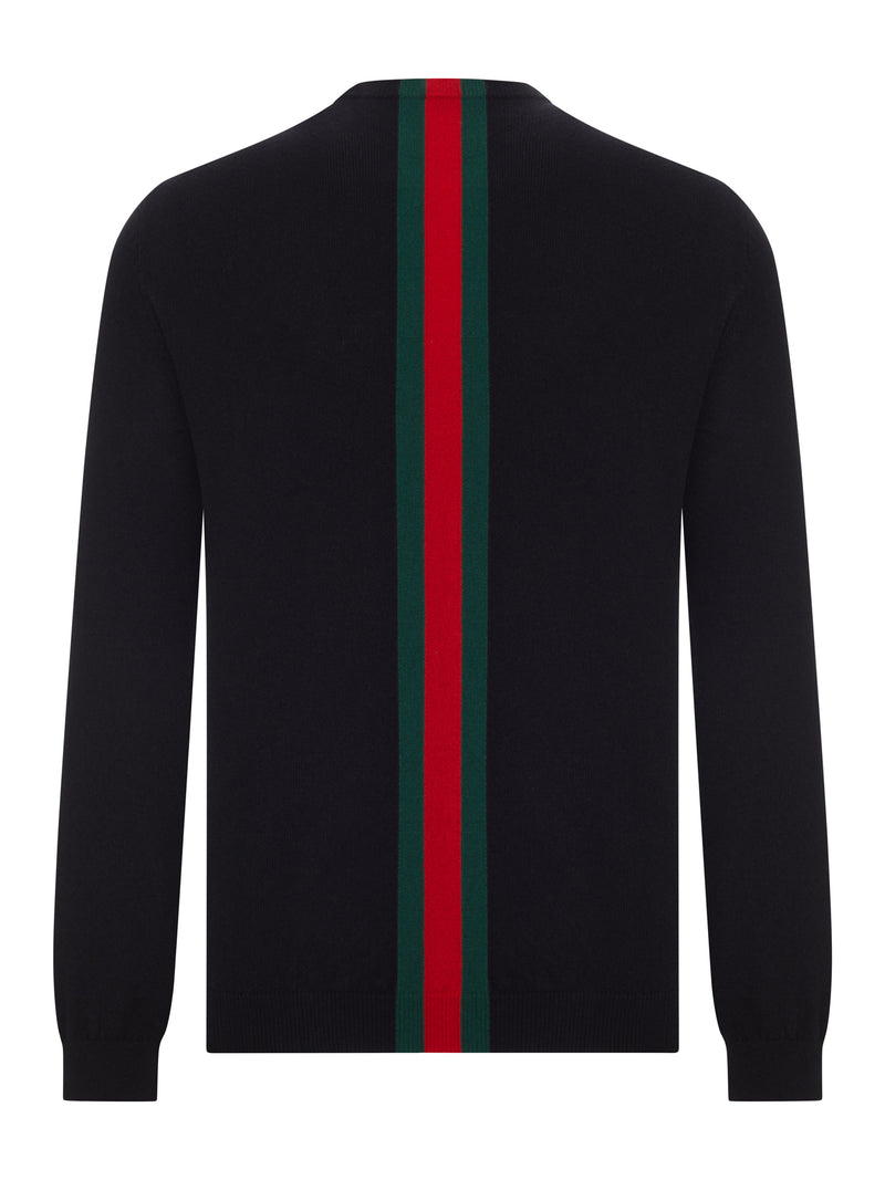 MAGLIA IN LANA CASHMERE CON BANDA WEB