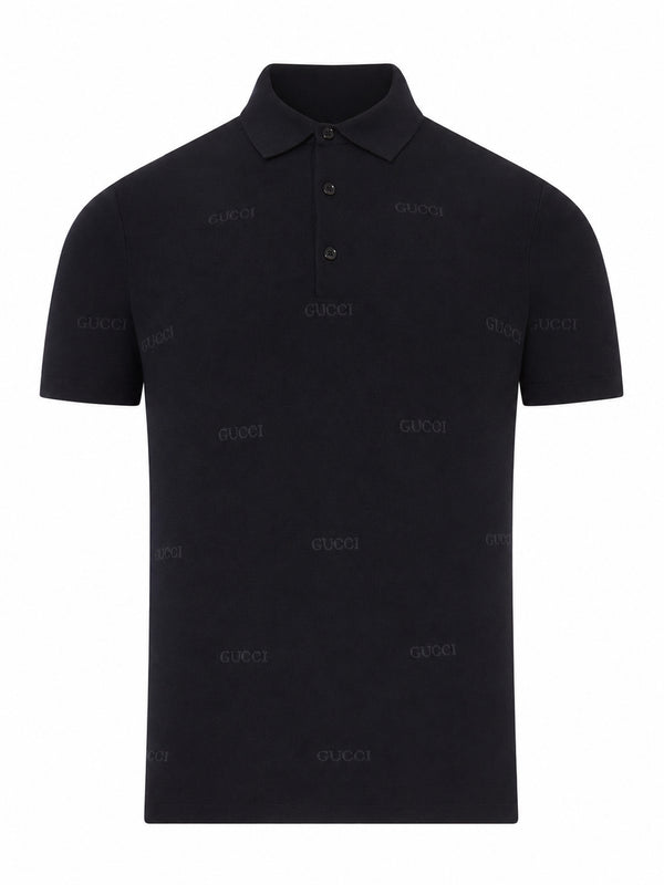 POLO IN LANA E SETA JACQUARD