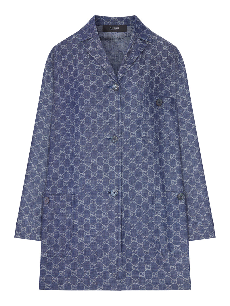 GIACCA IN DENIM DI COTONE GG JACQUARD