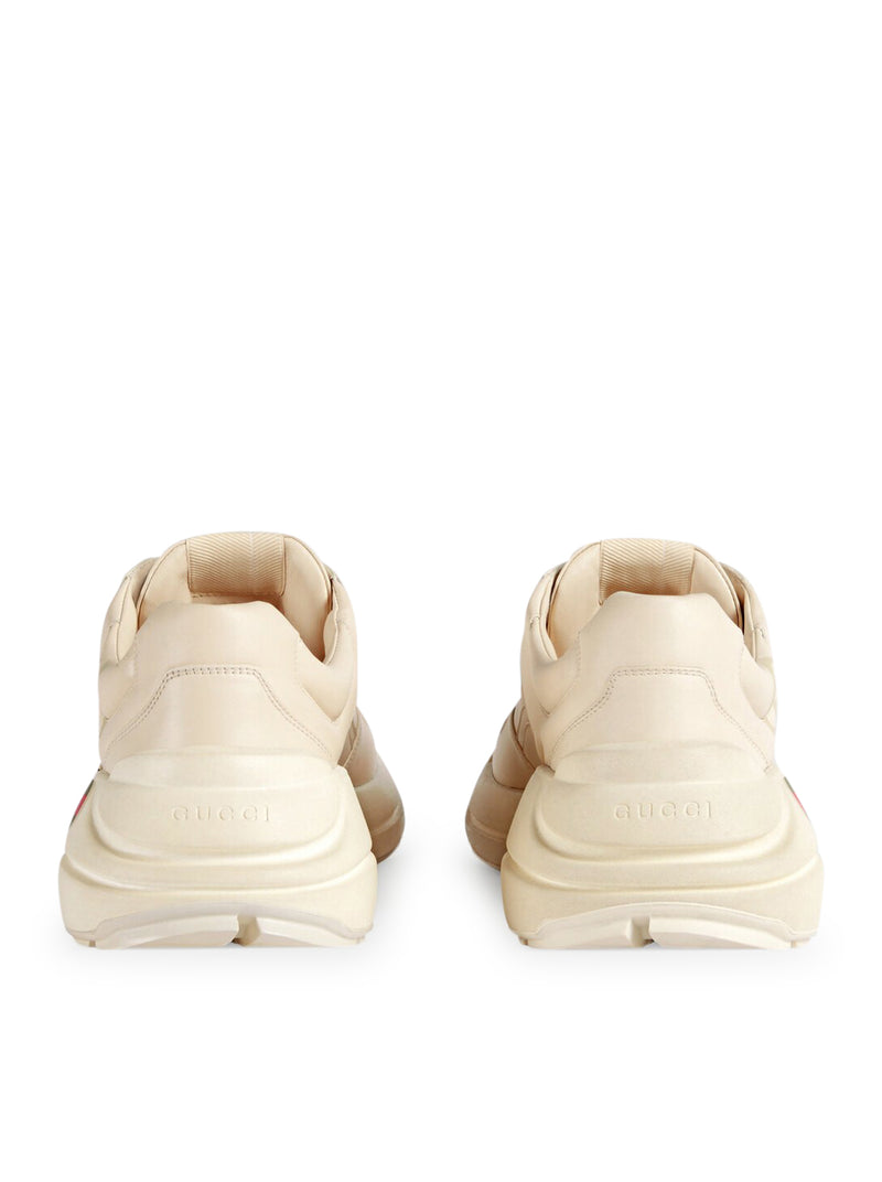 SNEAKER RHYTON DONNA IN PELLE CON LOGO GUCCI