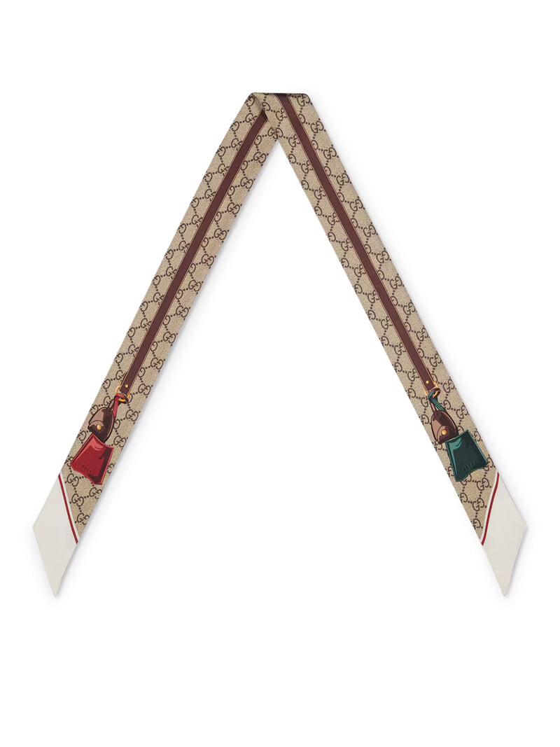 NASTRO IN TWILL DI SETA STAMPATO