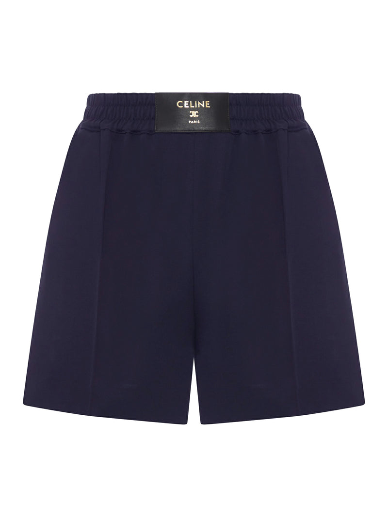 SHORTS CON VITA ELASTICIZZATA E LOGO