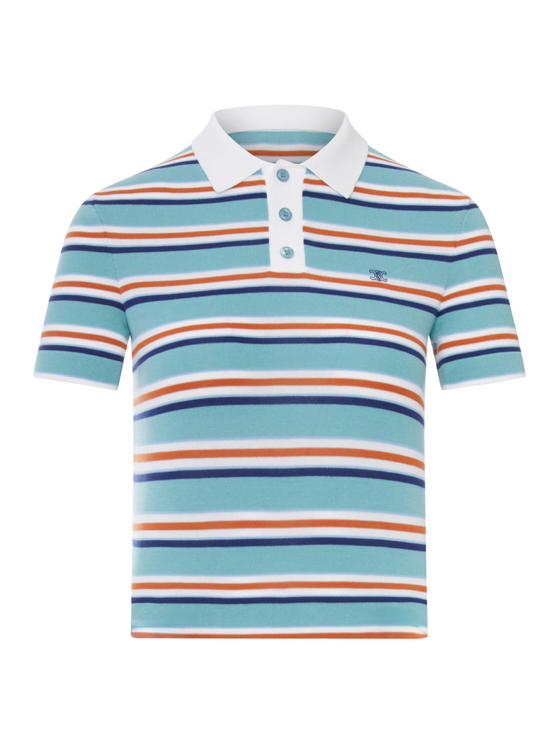 POLO A RIGHE IN COTONE