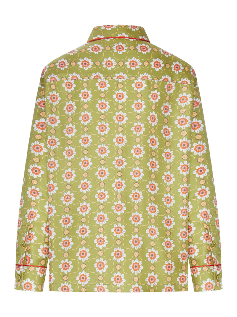CAMICIA IN SETA CON STAMPA FLOREALE