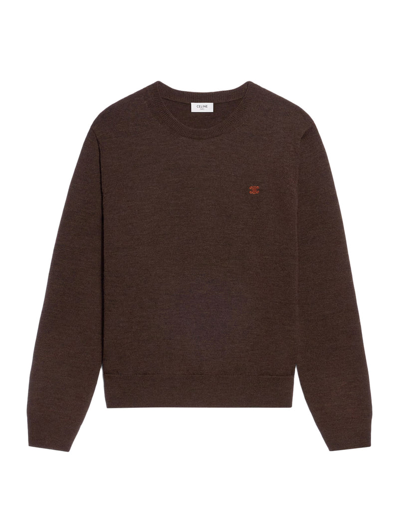 MAGLIA IN LANA FINE CON RICAMO TRIOMPHE