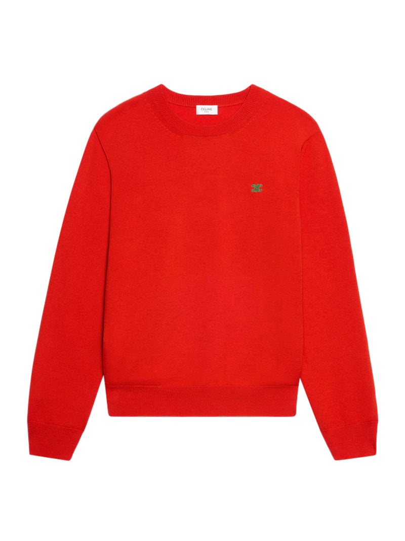 MAGLIA IN LANA FINE CON RICAMO TRIOMPHE