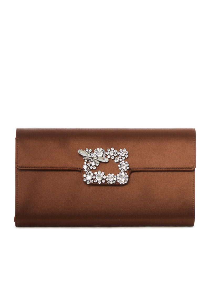 CLUTCH DRAGONFLY FLOW IN RASO CON FIBBIA GIOIELLO
