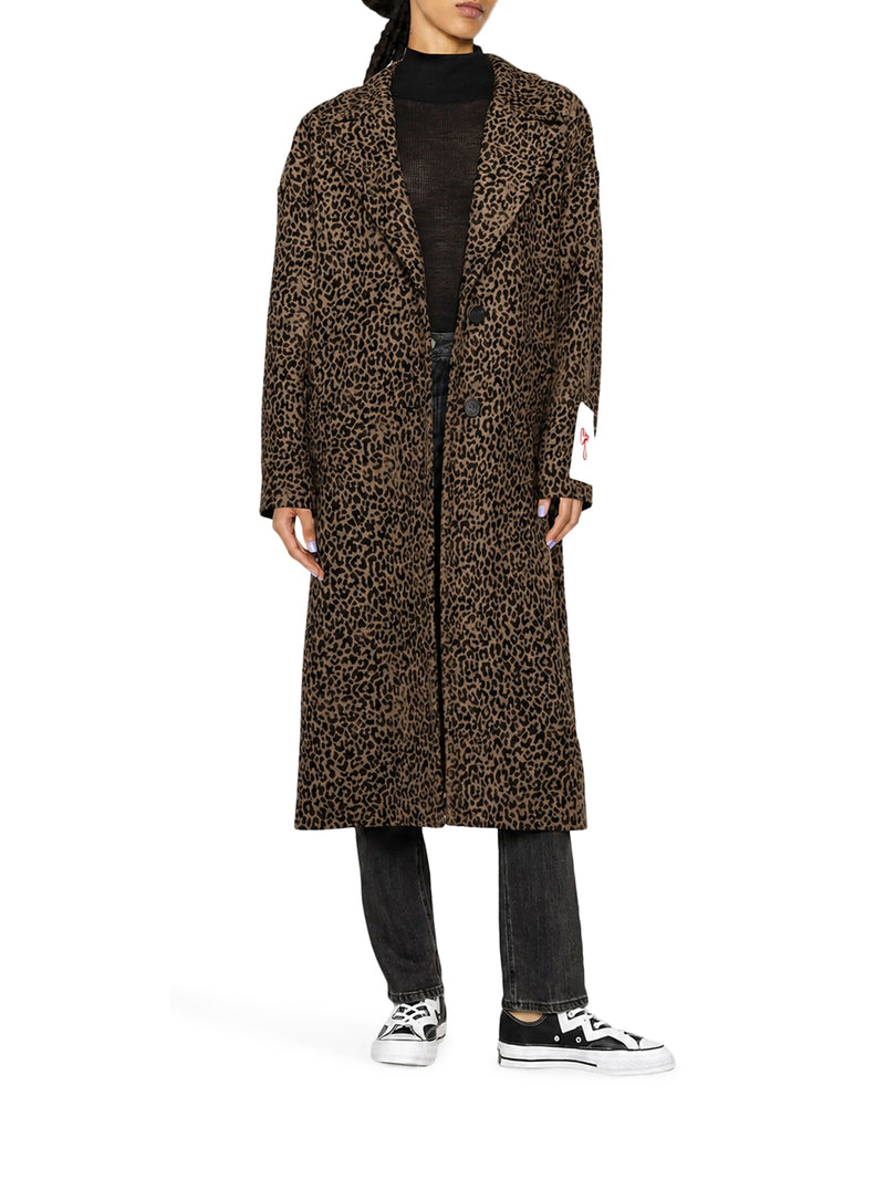 CAPPOTTO LUNGO STAMPA LEOPARDATA