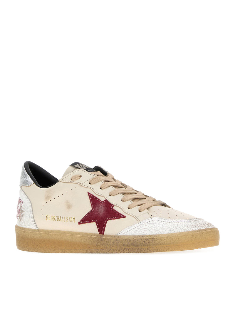 SNEAKERS BALL-STAR IN PELLE CON INSERTI CRAQUELÉ