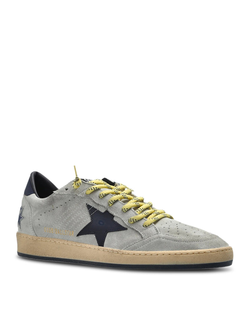 BALL-STAR IN SUEDE GRIGIO CON STELLA E PATCH BLU