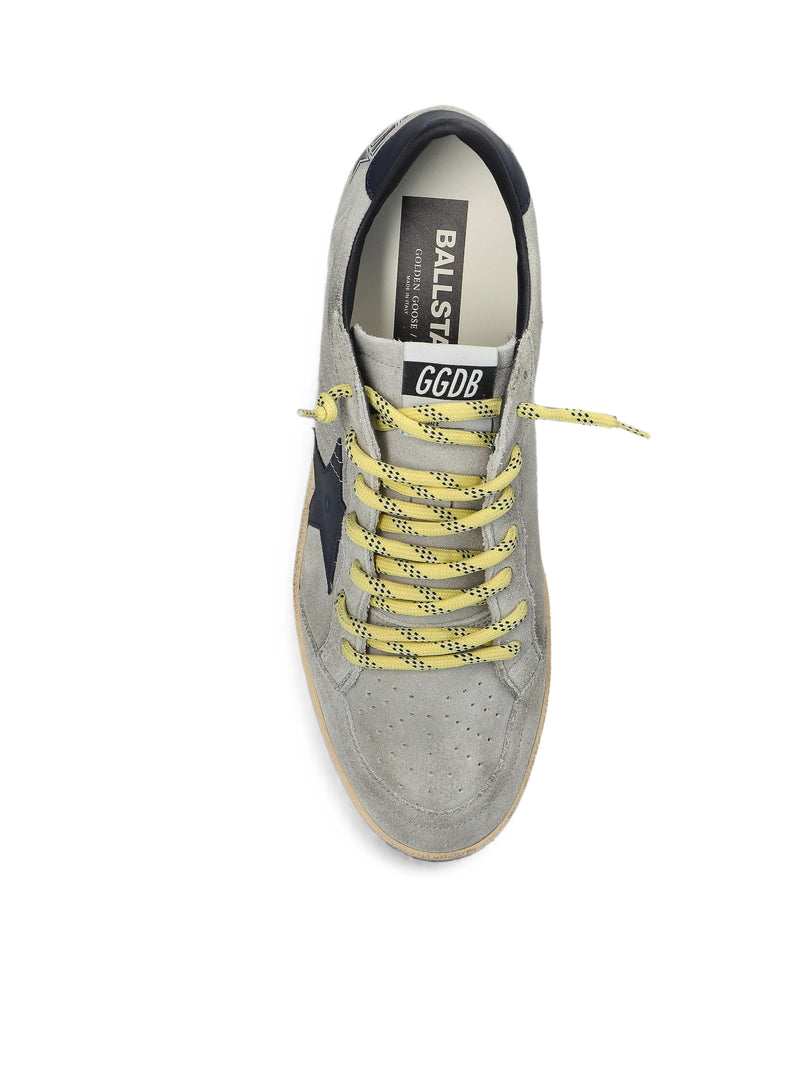 BALL-STAR IN SUEDE GRIGIO CON STELLA E PATCH BLU
