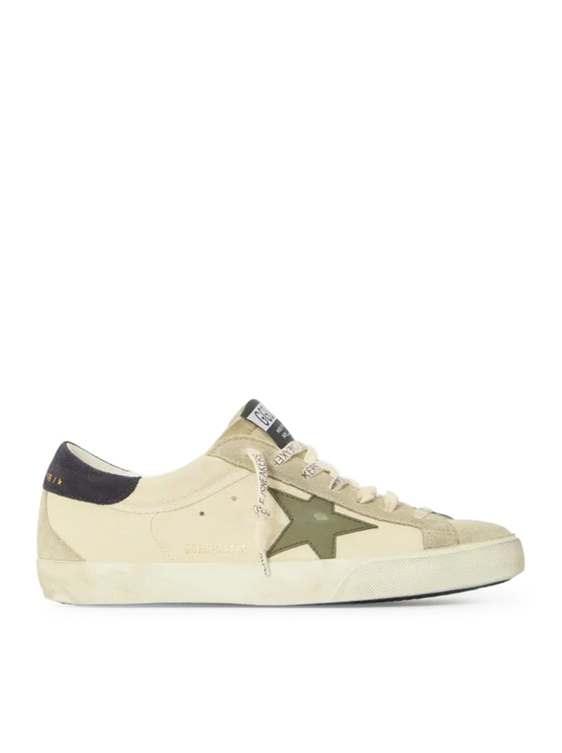 SNEAKERS SUPER-STAR IN PELLE CON INSERTI IN CAMOSCIO